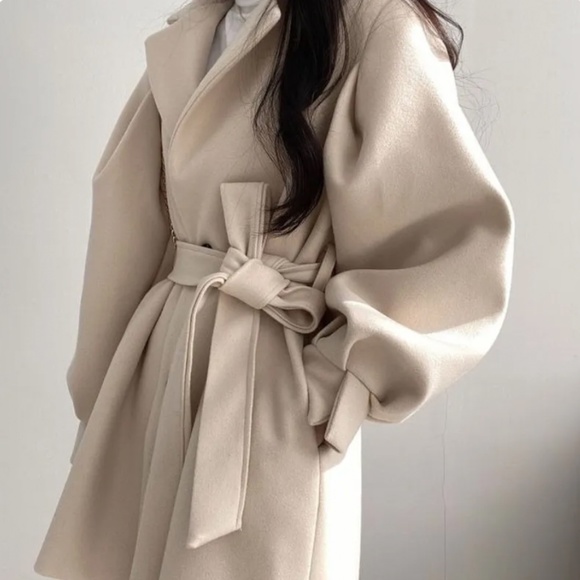 Cream Fall Coat - Picture 2 of 2